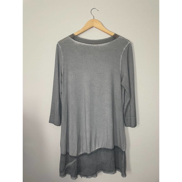 Soft Surroundings Tunic Top Artsy Womens Draped 3/4 Sleeve Soft Knit Shirt Med - Picture 8 of 8